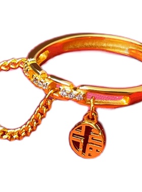 镀黄金葫芦转运珠手链戒指