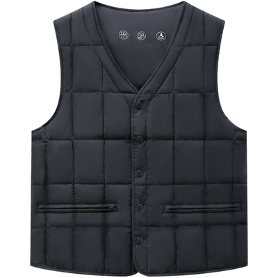 雅鹿男内穿羽绒马甲加厚鸭绒背心