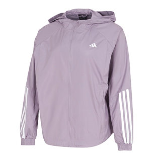 Adidas阿迪达斯女装春季新款跑步健身训练运动外套梭织连帽夹克