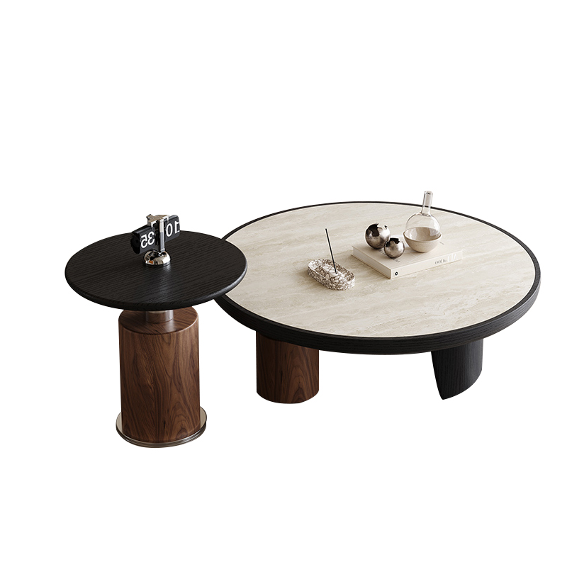 茶几客厅家用中古风2025新款轻奢高级感小户型设计师创意茶几组合