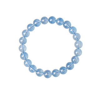 宫里上新海蓝宝手串蓝色水晶手链女天然正品串珠叠戴女生生日礼物