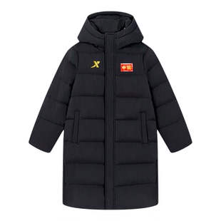 特步儿童少年羽绒服男大童冬季款双面穿外套防水保暖加厚羽绒风衣