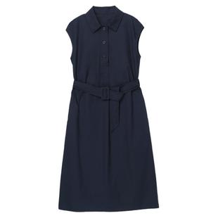 清仓恒源祥连衣裙女装纯棉深色夏装裙子长裙高腰裙纯色新款妈妈装