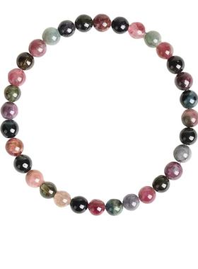 天然彩虹碧玺手链女七彩水晶手串