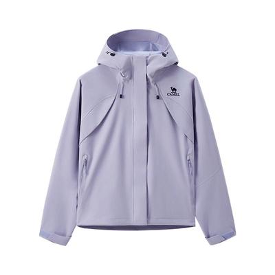 骆驼女短款冲锋衣防风防水