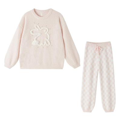 BE女半边绒兔子冬季新品睡衣