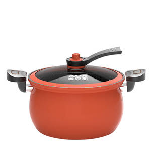 奥克斯汤锅家用新款珐琅锅微压锅双耳不粘锅燃气灶电磁炉专用炖锅