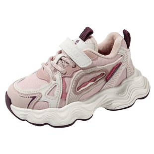 百丽童鞋儿童棉鞋女童加绒运动鞋老爹鞋2025冬季新款男童宝宝鞋子