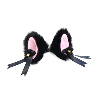 原创猫耳朵铃铛发夹拍照cos夹子狐狸发箍女兽耳发卡猫咪可爱头饰