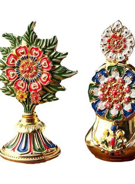 尼泊尔鎏金彩绘密宗法器