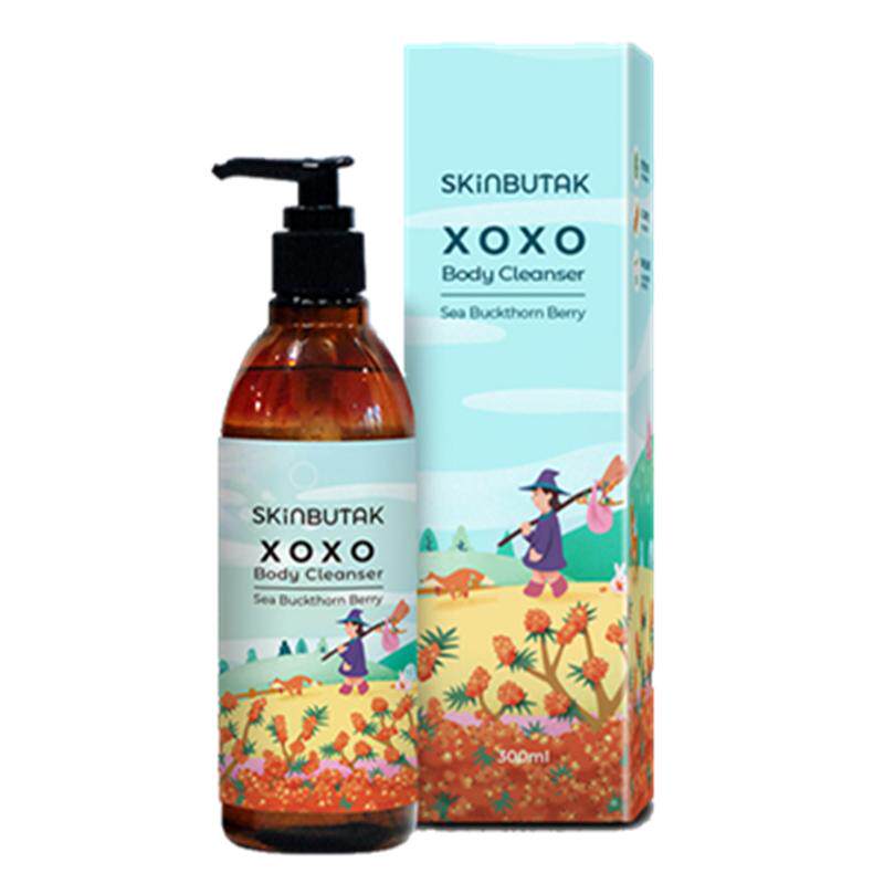 韩国丝倍和沙棘果植萃沐浴露300ml 清洁水润保湿去角质泡沫绵密