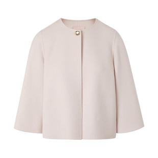 朗姿集团LIME莱茵双面呢山羊绒短大衣A型斗篷轮廓宽松高级25冬新