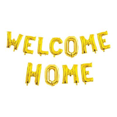 welcome back欢迎回来出差留学回家归来学校开学活动装饰气球横幅