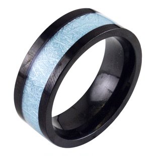 钛钢指环镶钻镂空罗马数字碳纤维心形小码五角星星双圈戒指STR795