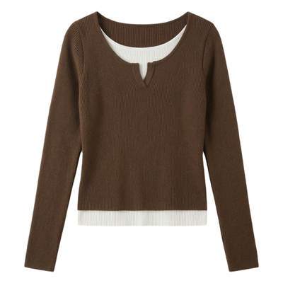 2026新款修身低圆领毛针织衫