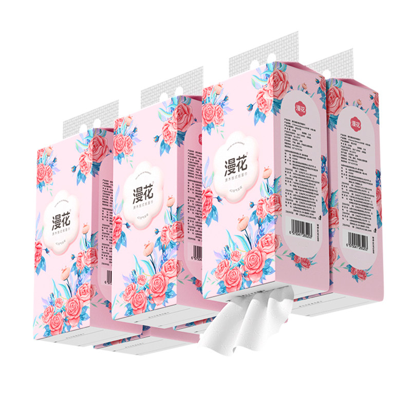 漫花悬挂式抽纸家用10提实惠装整箱装纸巾厕纸面巾纸卫生纸批发