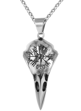 维京鸟骷髅朋克项链男女街头欧美