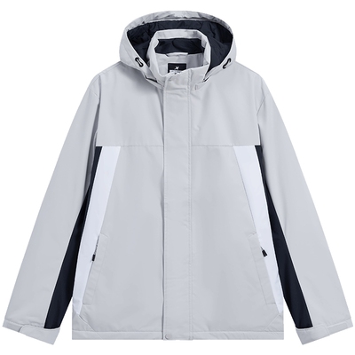 特步运动外套连帽男2025春秋新款休闲户外防风保暖夹克风衣时尚