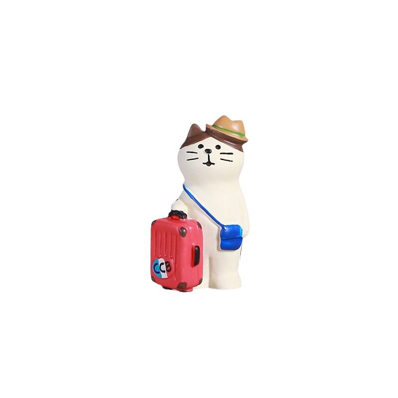 有趣的旅行家猫咪车载摆件