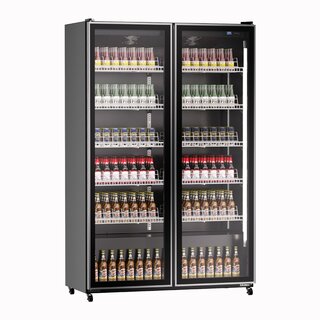 荣事达网红酒水展示柜商用啤酒柜冷藏饮料冰柜双三门冷柜酒吧冰箱