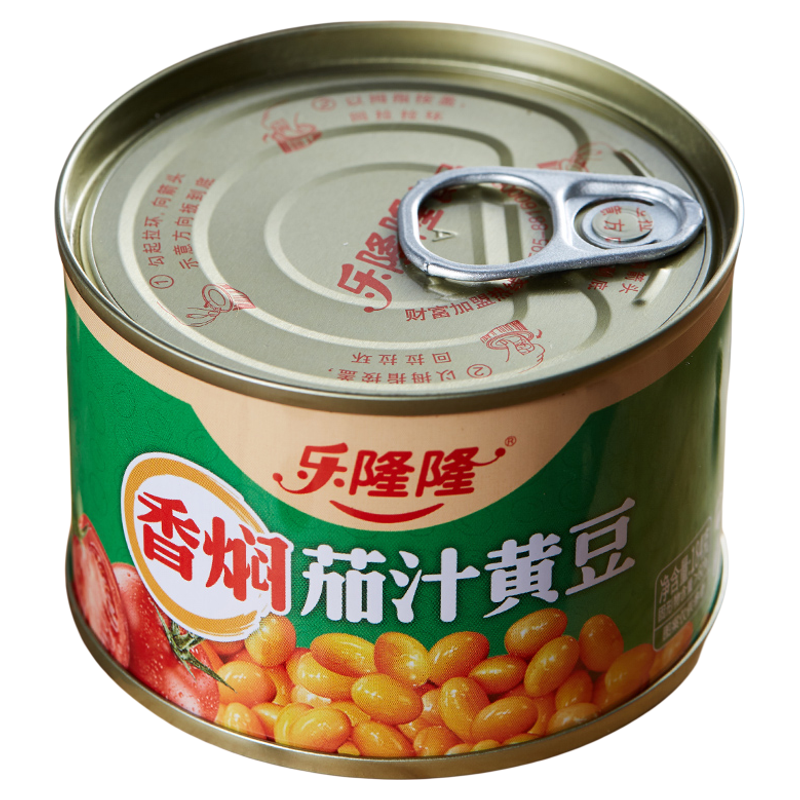 乐隆隆香焖茄汁黄豆罐头184g*3即食熟番茄豆子焗豆凉拌菜佐菜伴侣