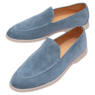 【翻毛小羊皮】chioryn青润乐福鞋老钱软底豆豆鞋皮鞋summerwalk