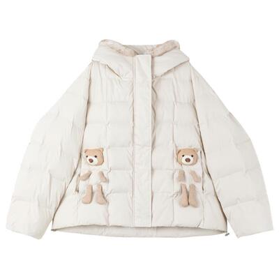 KEIKO小熊加厚连帽短款面包服女