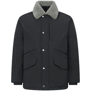 90%鹅绒 BEANPOLE滨波男士羊毛皮领运动风潮酷日常休闲羽绒服外套