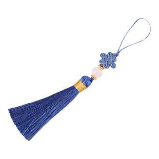 景泰蓝中国结扎穗 精致涤纶丝白玉珠吊穗饰品书签U盘手机壳小流苏