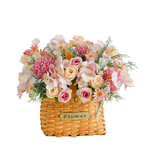 假花摆设仿真花家居客厅摆件餐桌茶几花摆花束插花绢花装饰塑料花