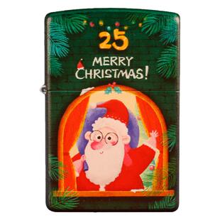 zippo打火机彩印圣诞老人系列zoop创意火机男士圣诞节送男友礼物