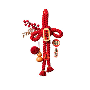 万字结入户门口挂件过年装饰新年2026马年氛围福字中国结红色门挂