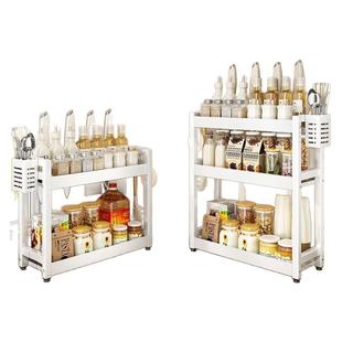 厨房调料品置物架台面窄小型调料架子多功能调味料油盐酱醋收纳架