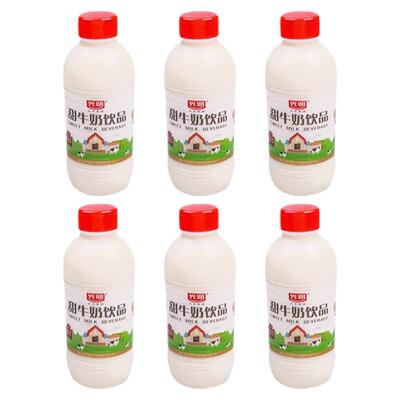 光明甜牛奶饮品435ml瓶装甜味奶营养早餐常温含乳饮品