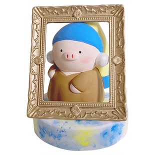 世界名画艺术家系列摆件汽车香薰可爱车载香水车内装饰个性礼物