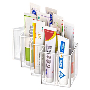 药膏收纳盒分格桌面管状药品整理神器药架子小乳膏软膏药物置物架