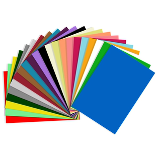 汉唐A4彩色整张铜版纸标签贴纸背胶光面自粘性a4空白不干胶标签激光打印纸红色黏贴纸不干胶标签打印纸HT4428