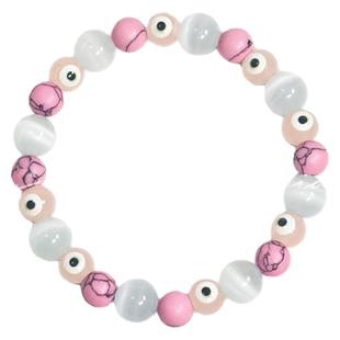 DIDOU恶魔之眼粉色手链女小众设计感高级轻奢精致闺蜜礼物手串