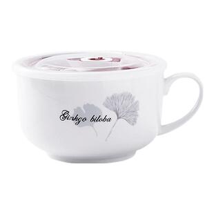 陶瓷饭盒带盖便当碗上班族带饭微波炉加热专用加热密封汤碗泡面碗