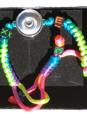 热转印纽扣亚马逊串珠手绳定制