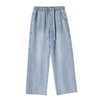 美式复古水洗做旧牛仔裤男款冬季