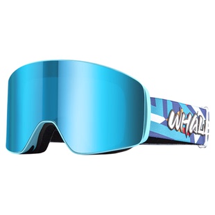 鲸鱼WHALE柱面滑雪镜护目镜女双层透气眼镜高清防雾男滑雪镜