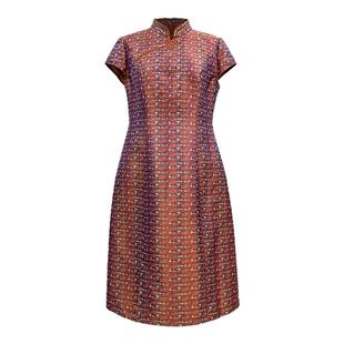 【大师系列-钱晓萍宋锦】复古气质新中式国风改良旗袍连衣裙女夏