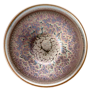 彩金丨建盏茶杯鹧鸪斑紫金油滴主人杯曜变天目手工单个礼盒装茶盏