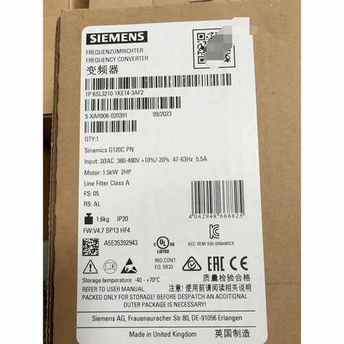 询价变频器6SL3210-1KE14-3AF2SIEMEN