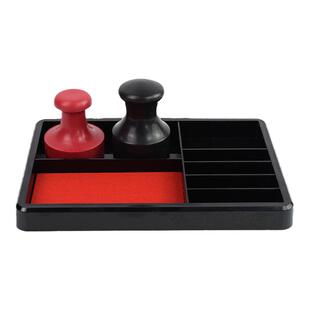 印章柜台整理盒收纳盒多功能组合印章盒银行财务会计柜台专用大号印鉴盒自带印台印泥可放公章财务章法人印章