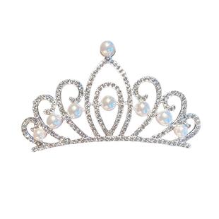 儿童公主皇冠插梳高端王冠头饰可爱女孩碎发神器女童发梳顶夹发卡