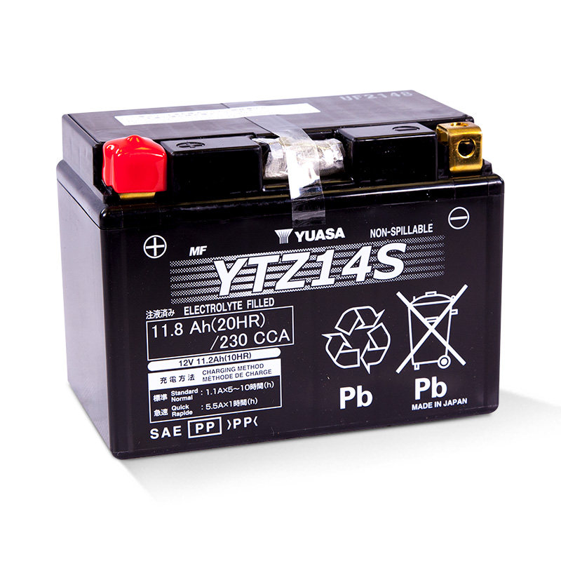 yuasa汤浅YTZ12S YTZ14S TTZ14S FTZ14S摩托车电瓶12v11.2ah电池