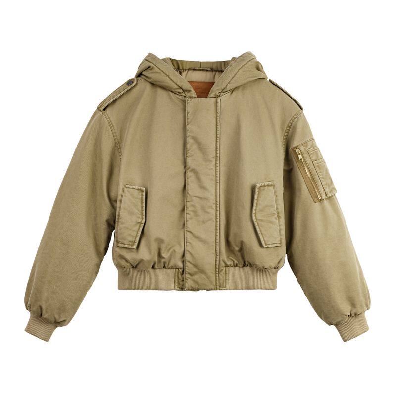 飞行员连帽夹棉棒球服马登女装