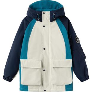 巴拉巴拉男童棉服儿童中大童外套童装秋冬加绒保暖防风防泼水透湿